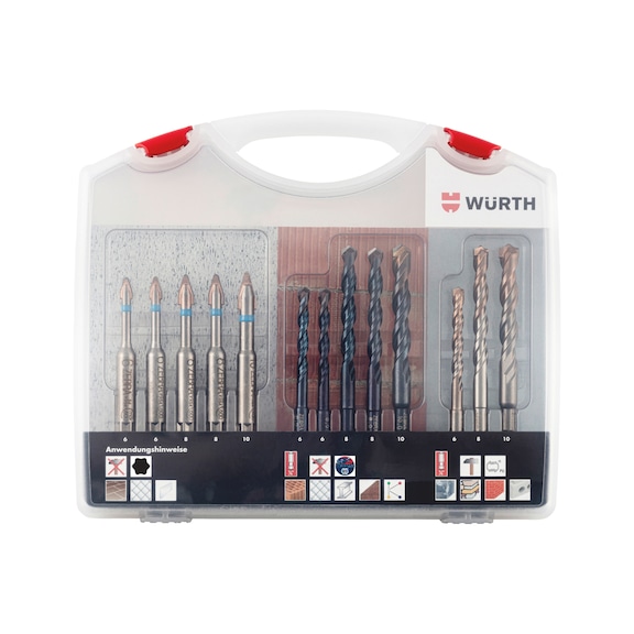 Stone drill bit combi assortment FS 13 pieces - DRL-STN-SORT-COMBI-FS-(6-10)-13PCS