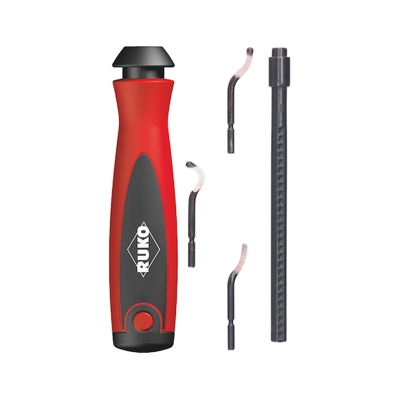 Assortiment/jeu d'ébavureurs Ruko 107006 Ensemble ébavureur, Unigrat E 5 pièces - DEBURTL-RUKO-107006-SET-E