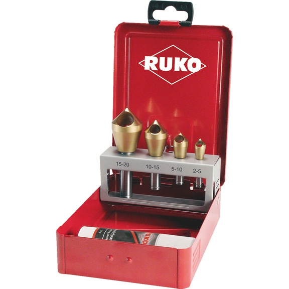 Cross-hole countersink set HSS TiN 5pcs Ruko - CNTSNKCONE-RUKO-102312T-90GRD-2,0-20,0