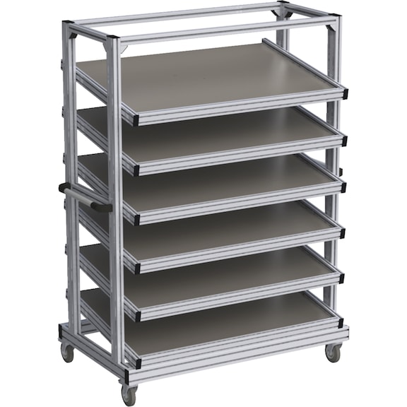 Regalwagen mit Fachboden - WAPS-REGALWAGEN-830MM-6FACHBOEDEN