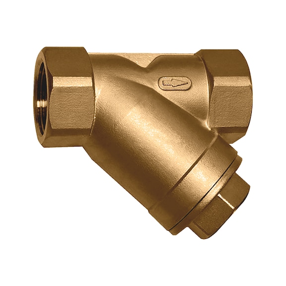 Mud flap hot-pressed brass with stainless steel strainer - STRAINER-BRS-G1 1/2