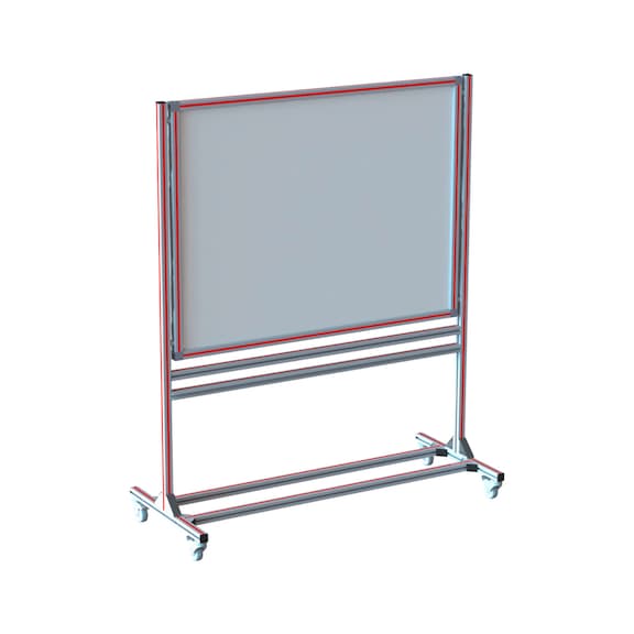 Shopfloor-Tafel Pinn 2-seitig pinnbar  - COF-TAFELFLEX-WAPS-PINN-1620X750X2010-GR