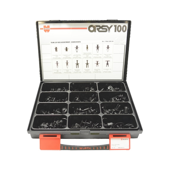 Assortment of plastic rivets, PSA - MP-RIVET-SET-240PCS