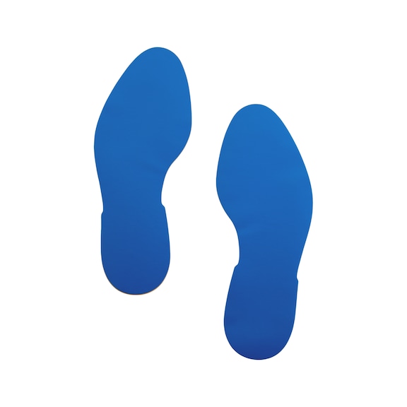 Marquage au sol pour usage intensif Empreinte de pas - FLRMRK-(FOOTPRINT-SHAPE)-HD-BLUE-PAIR