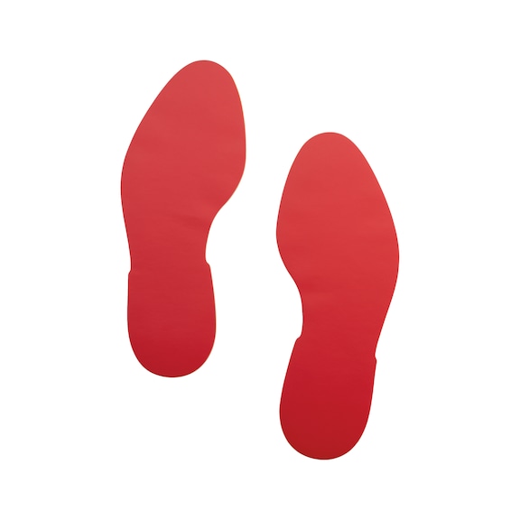Marquage au sol pour usage intensif Empreinte de pas - FLRMRK-(FOOTPRINT-SHAPE)-HD-RED-PAIR