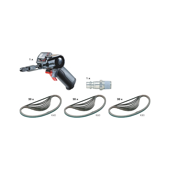 Pneumatic grinding file DSF 10 set, 62 pcs - GRINDFILE-PN-DSF10-SET-62PCS