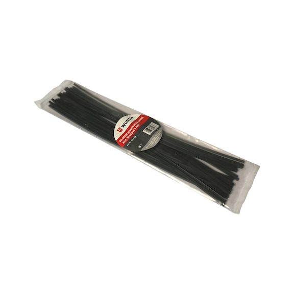 Fil de débroussailleuse carré & alumine haute résistance - D4mm - L38 cm - noir
