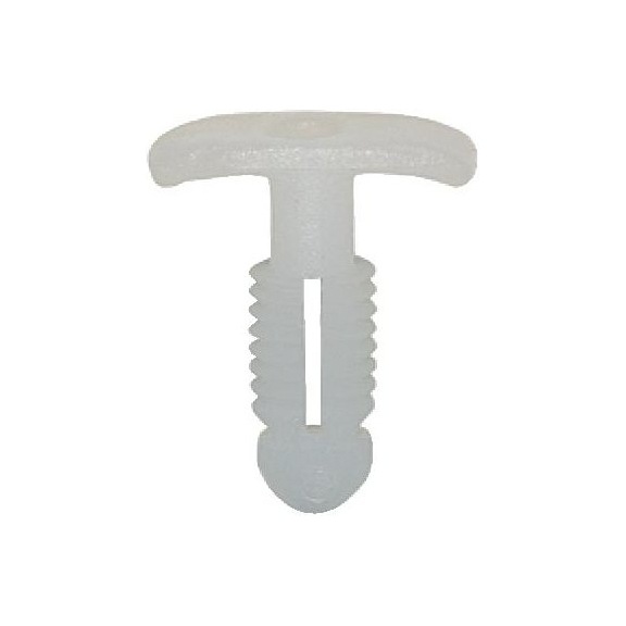 Door seal clip with splay - DRSEALCLIP-PA6-WHITE