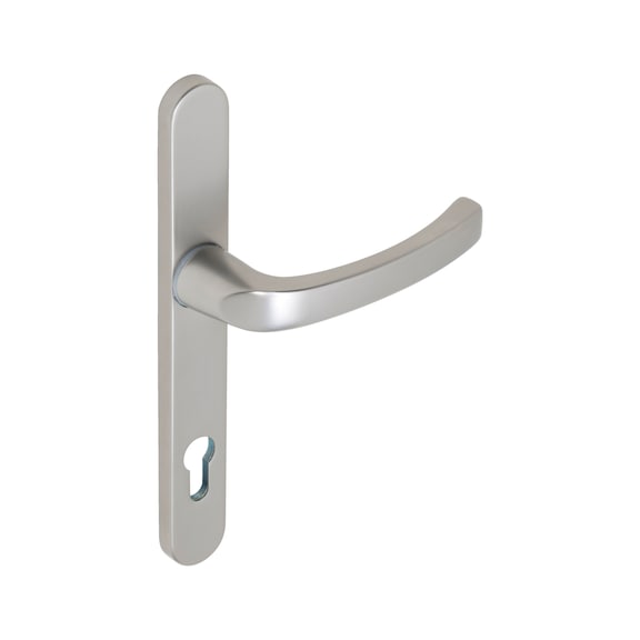 Poign&eacute;e de porte sur la plaque ext&eacute;rieure AL 900 Avec poin&ccedil;on CK - DH-ALU-AL9000-OUTS-H-CK-92-8-216-F9/(A2-