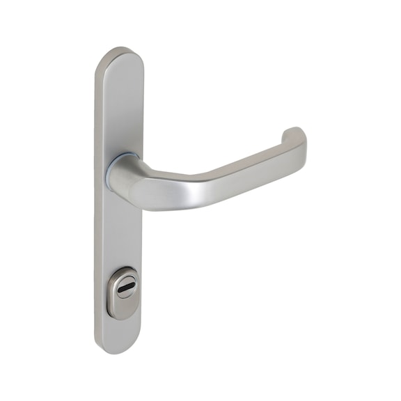 T&uuml;rdr&uuml;cker AL 920 auf Au&szlig;enschild mit Zylinderabdeckung - TD-ALU-AL920-AUSSHILD-D-ZA-92-8-216-F9