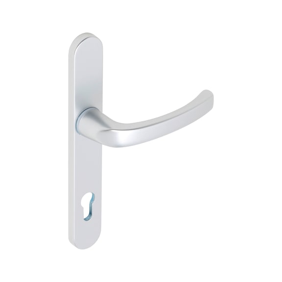 AL 900 door handle on inner plate With CK punch - DH-ALU-AL900-INSIDE-H-CK-92-8-210-F1