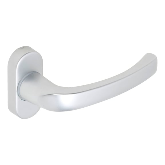 Türdrücker AL 900 - TD-ALU-AL900-OVAL-ROS-L/R-F1/SILBER