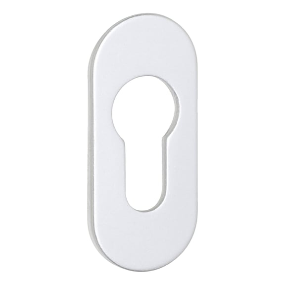 Ovalrosette Aluminium, PZ innen - ALU-OVAL-ROS-PZ-INNEN-2,5MM-F1/SILBER