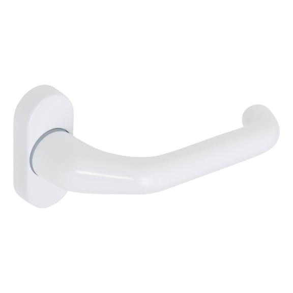 Türdrücker AL 930 - TD-ALU-AL930-OVAL-ROS-L/R-WEISS-RAL9016