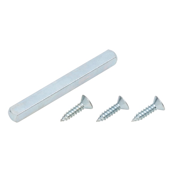 Mounting set for tubular frame fittings on a long plate - MNT-SET-F.TUBLARFRMSET-(70-79MM)