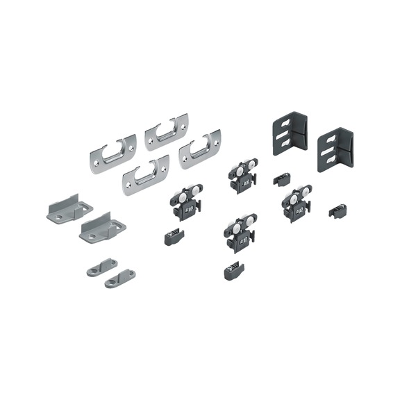 SysLine S sliding door fitting - SLIDDRFITT-SYSL-S-2T-W-WO-SOFTCLOSE