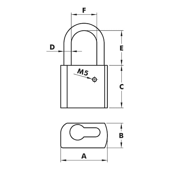Cadenas à Cylindre Burg-Wächter C-Line 222 40 Sb – Laiton 40mm Avec 2 Clés – Idéal Pour Portail