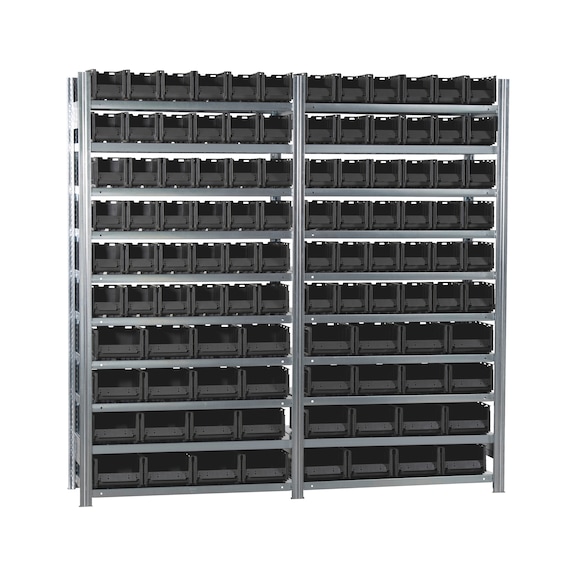 Steckregal Basic für System-Lagerboxen - FACHBDRGL-STEB-BASIC-KOMBI-SLB-GR1-GR2