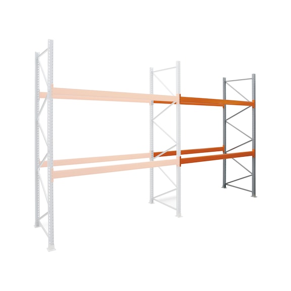 Pallet shelf with 1,100 mm rack depth - PALTSHLF-ADDITION-3000X2700X1100MM