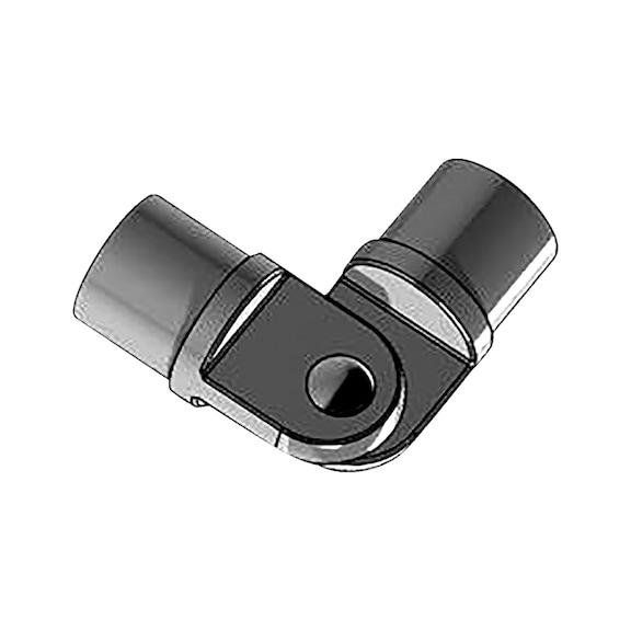 Corner connector for hand and knee rails of the Würth railing system/edge protection system - CRNCON-ALU-G713