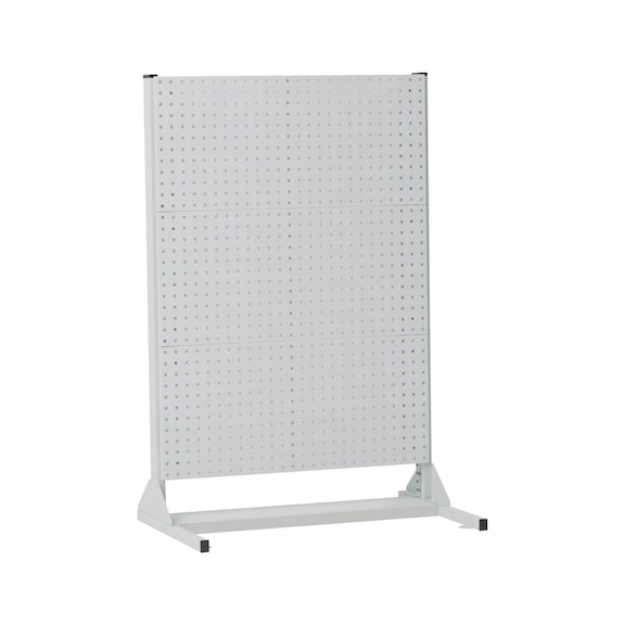 Shelving unit, perforated plate system - STANDRCK-PERFPLT-1SD-3L-RAL7035/7035