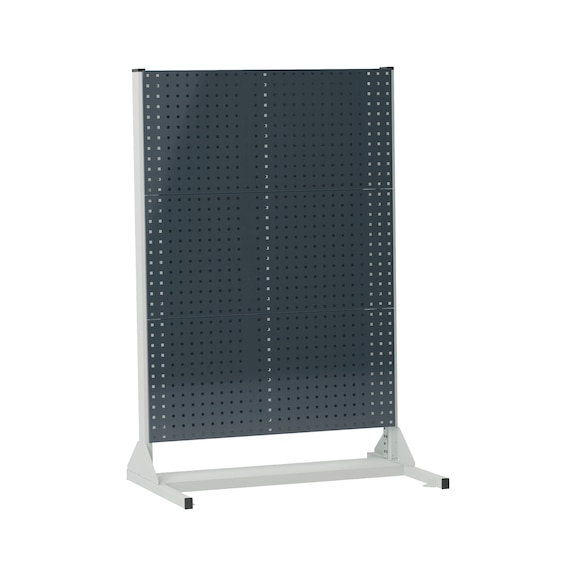Shelving unit, perforated plate system - STANDRCK-PERFPLT-1SD-3L-RAL7035/7016