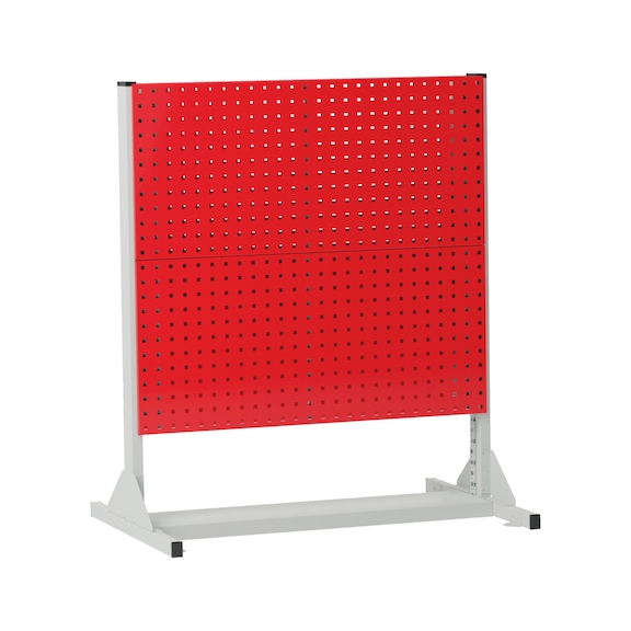 Shelving unit, perforated plate system - STANDRCK-PERFPLT-2SD-2X2L-RAL7035/3020