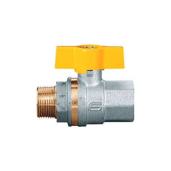 Valvola sfera VENUS MF farfalla allum. gialla EFF - VALVOLA-SFERA-VENUS-MF-FARF.-GIALLA-1/2"