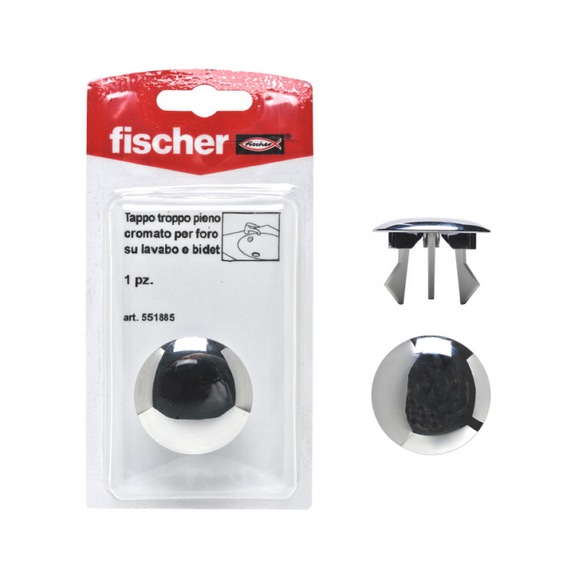 Tappo troppo pieno per foro lav. e bidet TTP K FIS - TAPPO-TROPPOP.-LAVABI/BIDET-TTP-K-CRO.