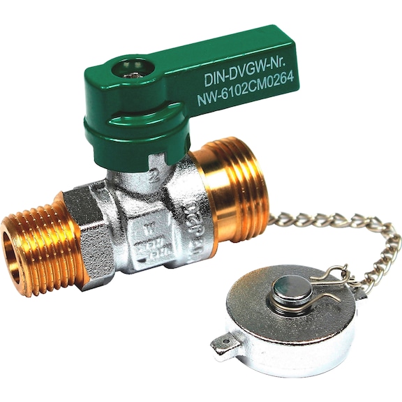 Kugelhahn - KUGHAH-KFE-DVGW-AG/AG-MS-(NI)-G1/2XG3/4