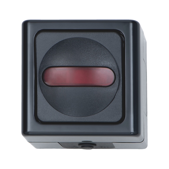 Elmo<SUP>&reg;</SUP> AP-Feuchtraum Kontrollschalter Aus/Wechsel - SCHALT-AP-KONTR-(AUS-WECHSEL)-ANTHRAZIT