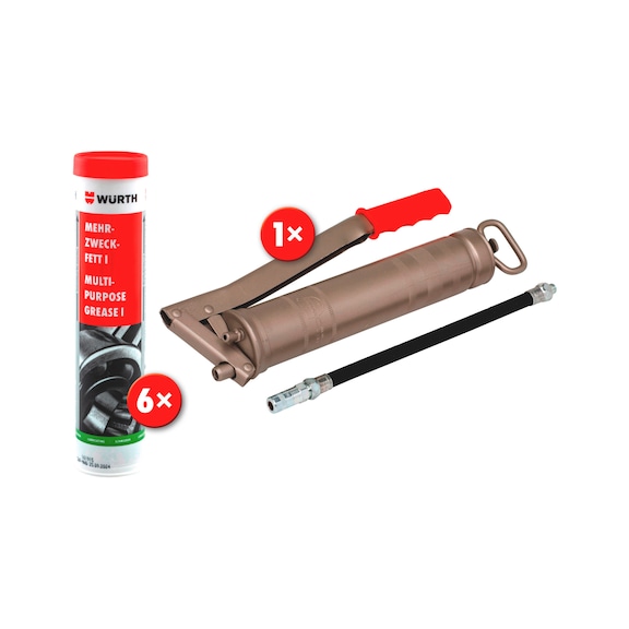 Grasso multiuso I Set di ingrassatori a leva manuale 7 pezzi - SET – GRASSO UNIVERSALE I – 7PEZ