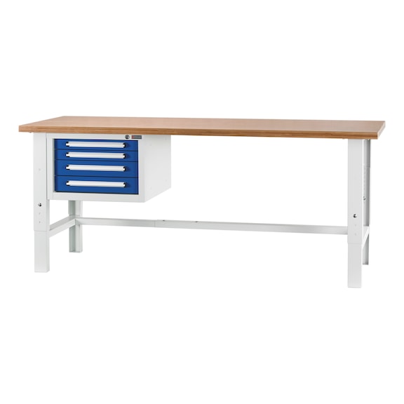 Workbench BASIC WUSK, height-adjustable - WRKBNCH-STA-BASIC-WUSK2/4-ADJTBLE-2000MM