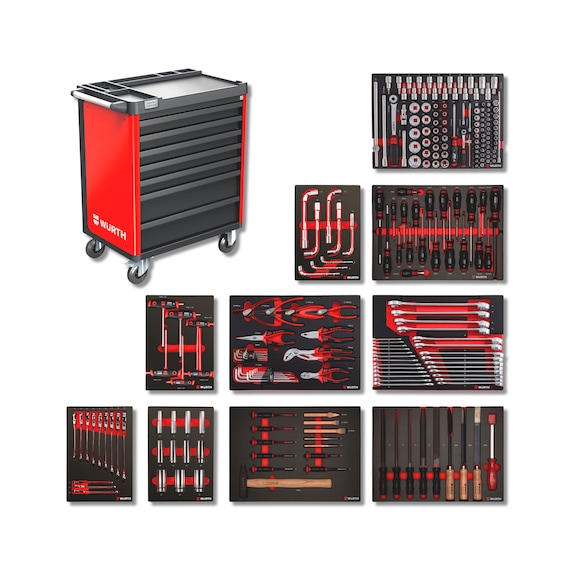 Servante d'atelier &eacute;quip&eacute;e d'outils - SERVANTE MECANIQUE XXL