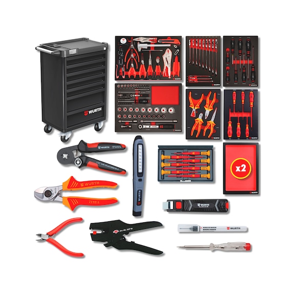 Servante d'atelier équipée d'outils - SERVANTE POUR ELECTRICIEN