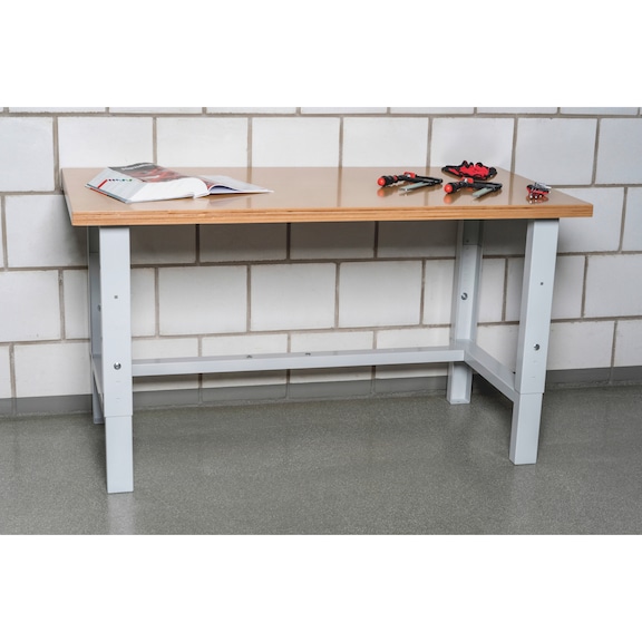 Établi De Serrage WORHAN Métal Multifonction - Hauteur Réglable 77-107cm - Surface Inclinable WA001Y