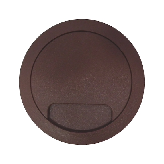 Round cable passage, two pieces - CBLOPNING-F.DESK-BEIGE-D80MM