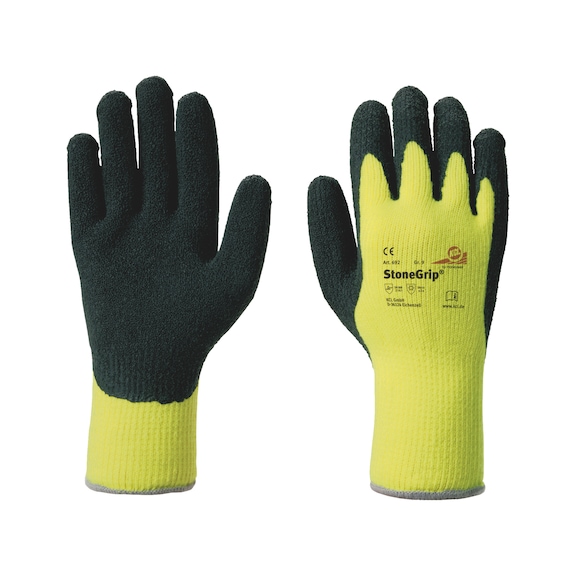 Protective glove, winter - PRTCTGLVE-KCL-STONE-GRIP-692-GR. 9