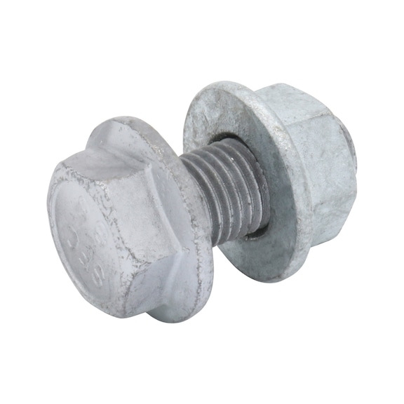 Hex Bolt with Nut, Steel Grade 8.8, Hot Dip Galvanized Steel Grade 8.8, Hot Dip Galvanized