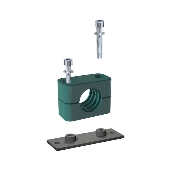 3 parçalı set DIN 3015-1 SPV IS PP/W10 - DCTNGCLMP-KIT-SPV-648,3-PP-IS-M-W10-K