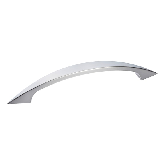 Design-M&ouml;belgriff Segmentbogen spitz - GRF-BUEGEL-ZD-(CR)-MATT-128MM