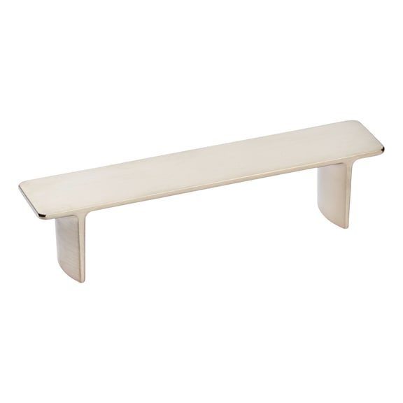 Designer-M&ouml;belgriff Flache Stangenform - GRF-SOCKELELIPSE-ZD-(NI)-GEBUERSTET-96MM