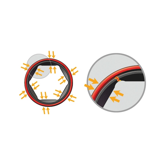 1/2 inch impact socket wrench insert, power with integrated reinforcement ring for longer service life - 5