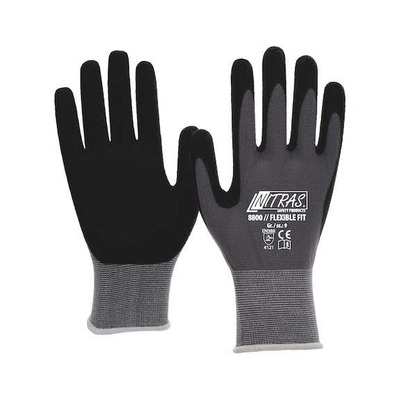 Protective glove, knitted and coated Nitras Flexible Fit 8800