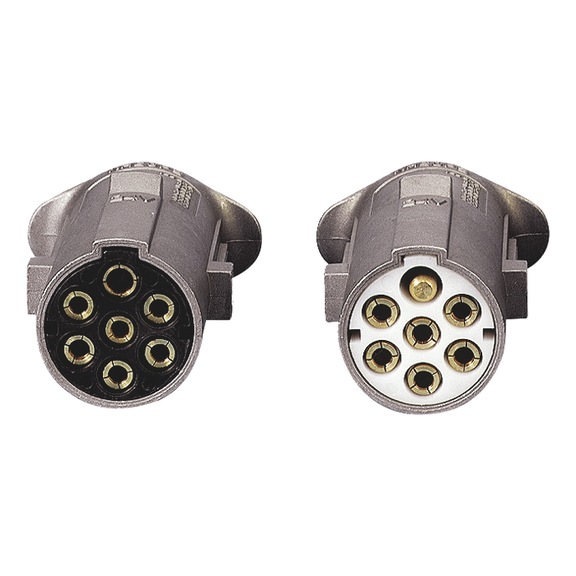 7-pin connector 24 V with additional strain relief - ALU PLUG 7P 24S W. SCREW FIX.