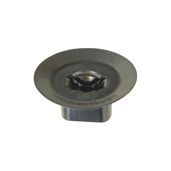 Trim clip for thread stud bolts - COVPLG-POM-BLACK-DM30MM