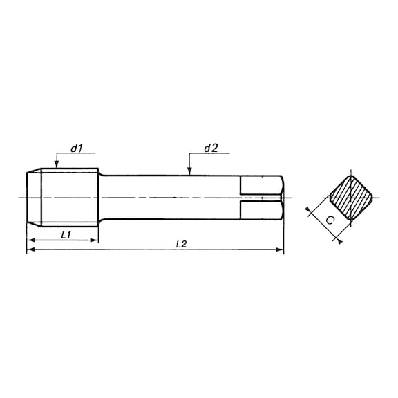 Jeu De 2 Tarauds Métrique M5x1.0 - HSS - Longueur 100mm - Marque ASSUR - Neuf