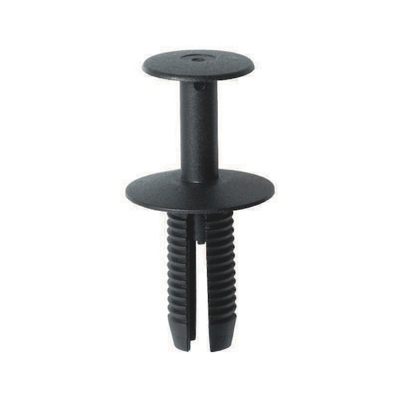 Plastic expanding rivet with cap, with grooves - PUSH TYPE RETAINING CLIP