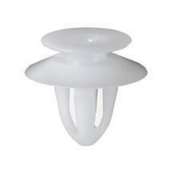 Interior trim clip with half-round head suitable for oval holes - DOOR PANEL CLIP