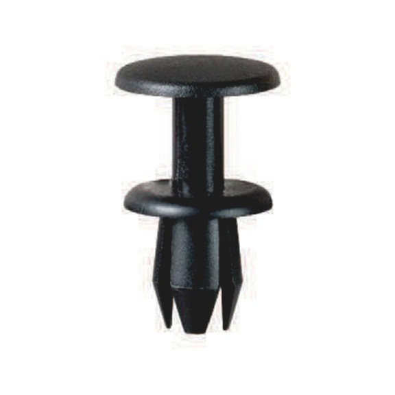 Plastic expanding rivet with cap, with multiple slits - BOOT TRIM CLIP[